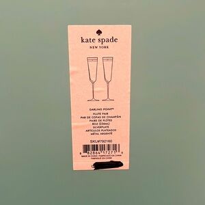 NIB Kate Spade Mr & Mrs Champagne Flutes